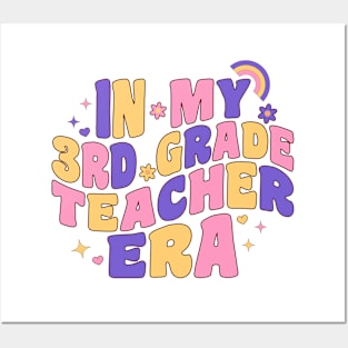 In My 3rd grade Teacher Era Funny First Day Of School Teacher Posters and Art